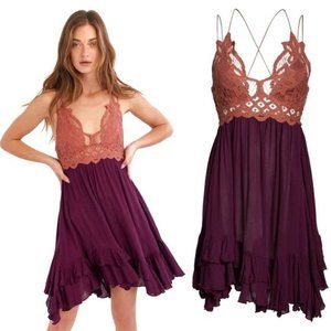 NWT Free People Adella Lace Mini Dress